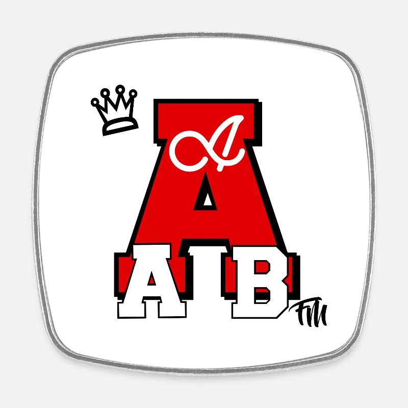 AB Design NEW Cool Simple Modern Trend 2023 Hip - Square fridge magnet - white