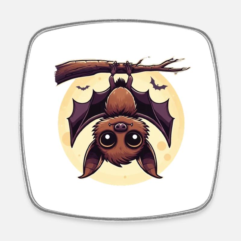 Halloween Bat - Square fridge magnet - white