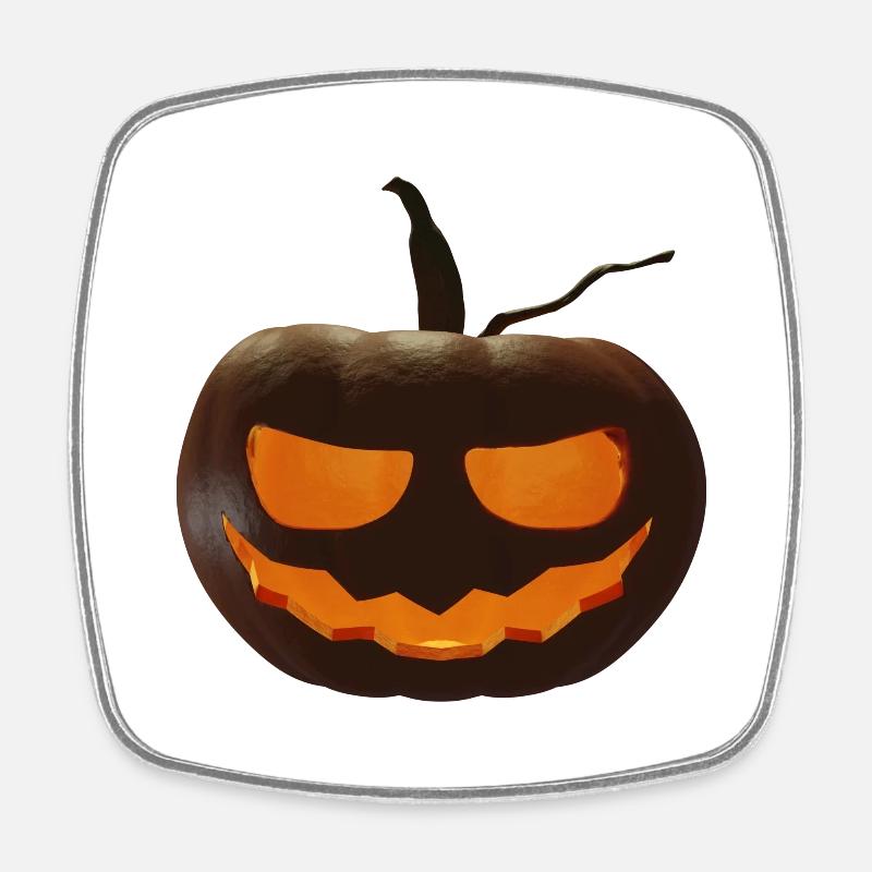 Halloween Pumpkin - Square fridge magnet - white