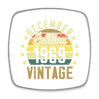 Legends Were Born In December 1969 - 1969 Edition - Square fridge magnet - white - Front
