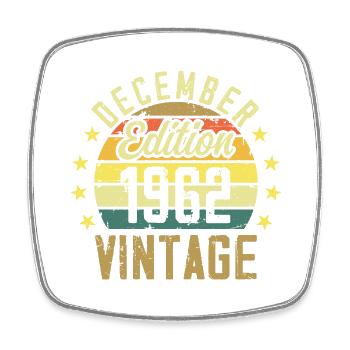 Legends were born in December 1962 - 1962 edition - Square fridge magnet - white - Front