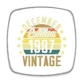 Legends Were Born in December 1987 - 1987 Edition - Square fridge magnet - white - Front