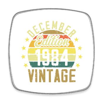Legends were born in December 1984 - 1984 edition - Square fridge magnet - white - Front
