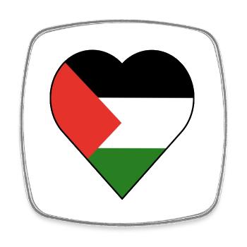 ILovePalestine1 - Viereckiger Kühlschrankmagnet - Weiß - Vorne