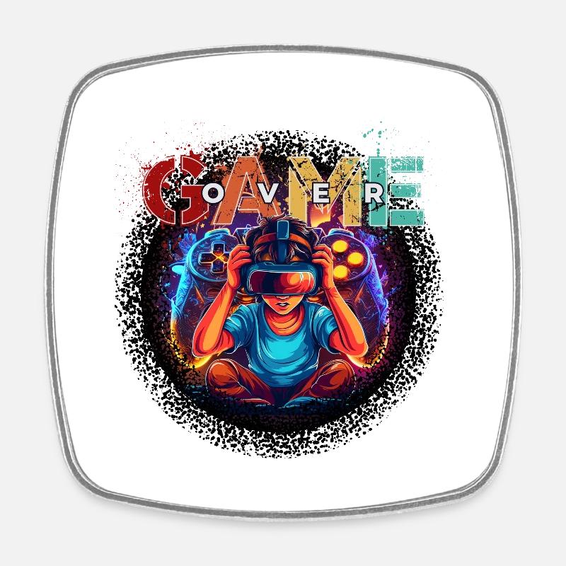 Game Over - Magnet carré - blanc
