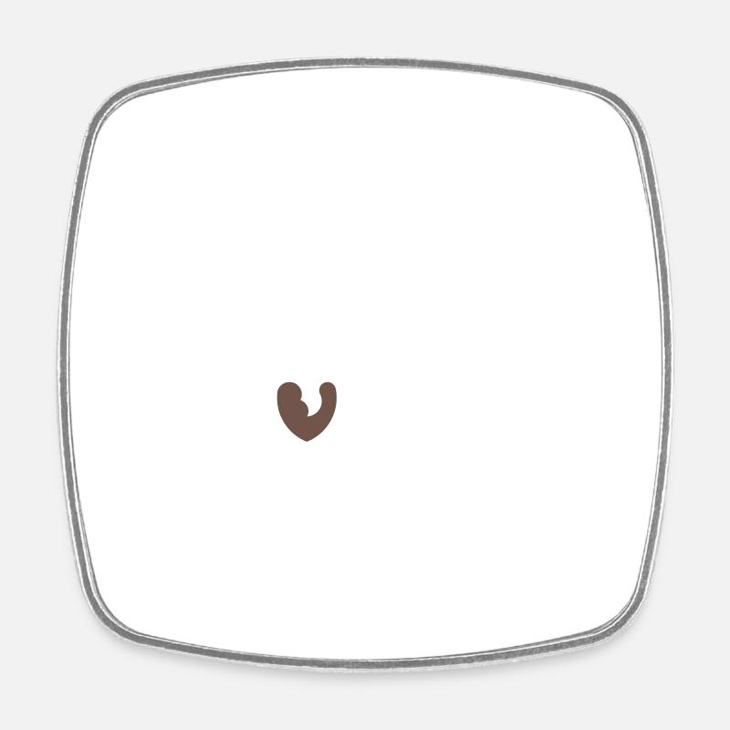 100% Muscle - Square fridge magnet - white