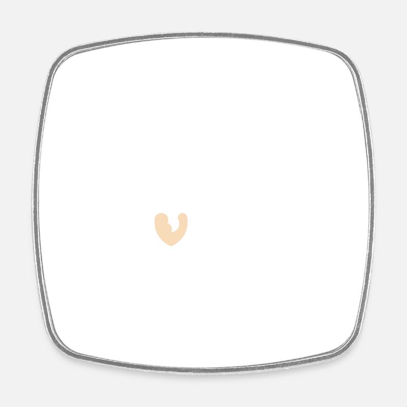100% Muscle - Square fridge magnet - white