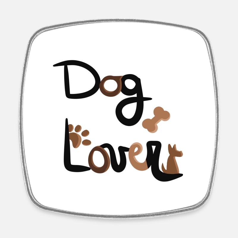 dog lover - Square fridge magnet - white