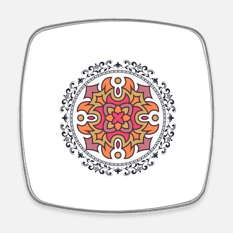 fleur d'automne - Magnet carré - blanc