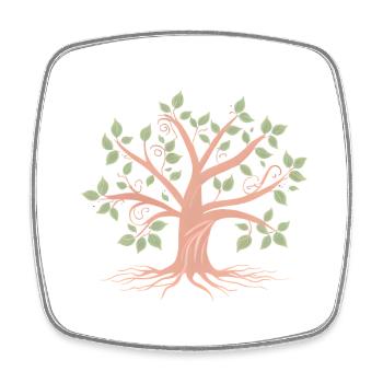 Tree of Life Tree of Life Meditation Yoga - Square fridge magnet - white - Front