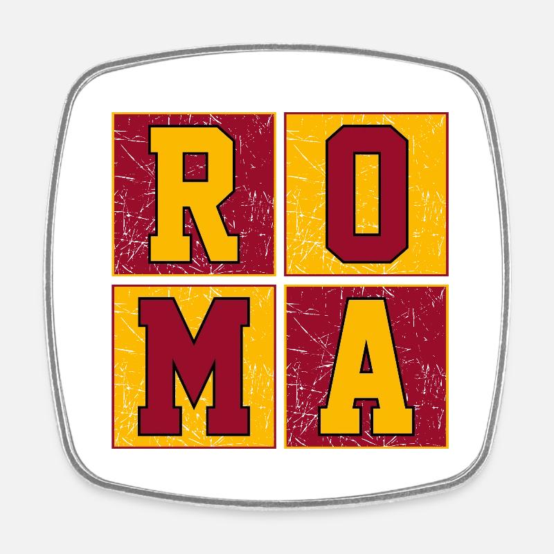 Rom - Magnet carré - blanc