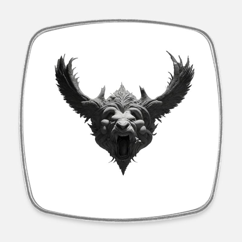 Beast - Square fridge magnet - white