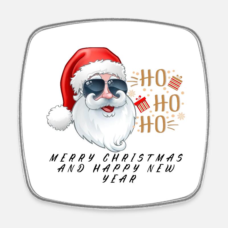 Père Noël - Magnet carré - blanc