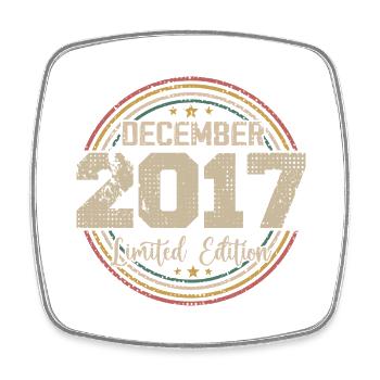 Die Legenden wurden im Dezember 2017 - 2017 geboren - Viereckiger Kühlschrankmagnet - Weiß - Vorne