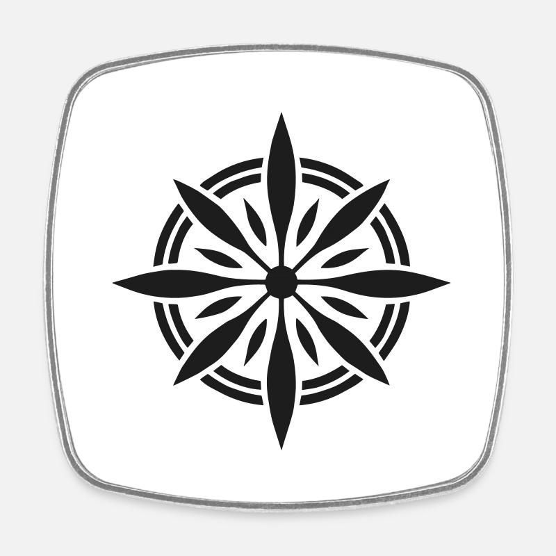 Precision Navigator: Compass - Square fridge magnet - white