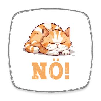 Nope Just Nope No No Cat Cat Funny Saying - Square fridge magnet - white - Front