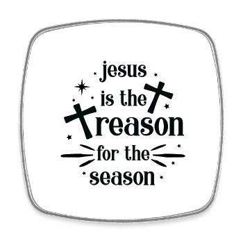 Jesus is the reason for the season - Viereckiger Kühlschrankmagnet - Weiß - Vorne