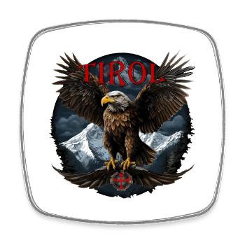 T-shirt Tyrol Aigle tyrolien avec montagnes - Magnet carré - blanc - Devant