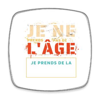 départ en retraite je ne prends pas de l'âge rétro - Magnet carré - blanc - Devant