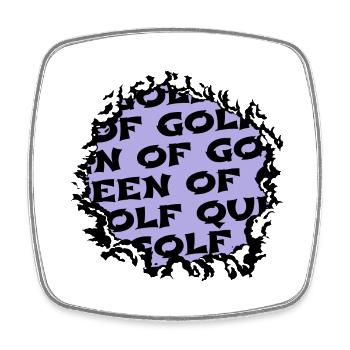girlsgolf golfduvet jokes funny bowling golfdad - Viereckiger Kühlschrankmagnet - Weiß - Vorne