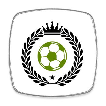 fußball wappen - Viereckiger Kühlschrankmagnet - Weiß - Vorne