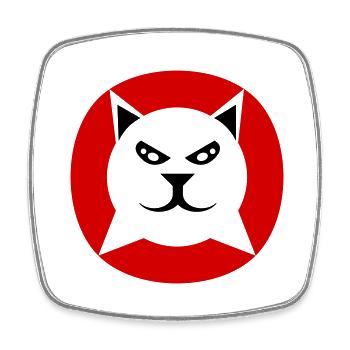 Luchs. - Viereckiger Kühlschrankmagnet - Weiß - Vorne