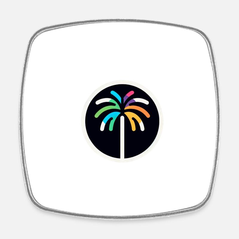 Tropical elegance - Square fridge magnet - white