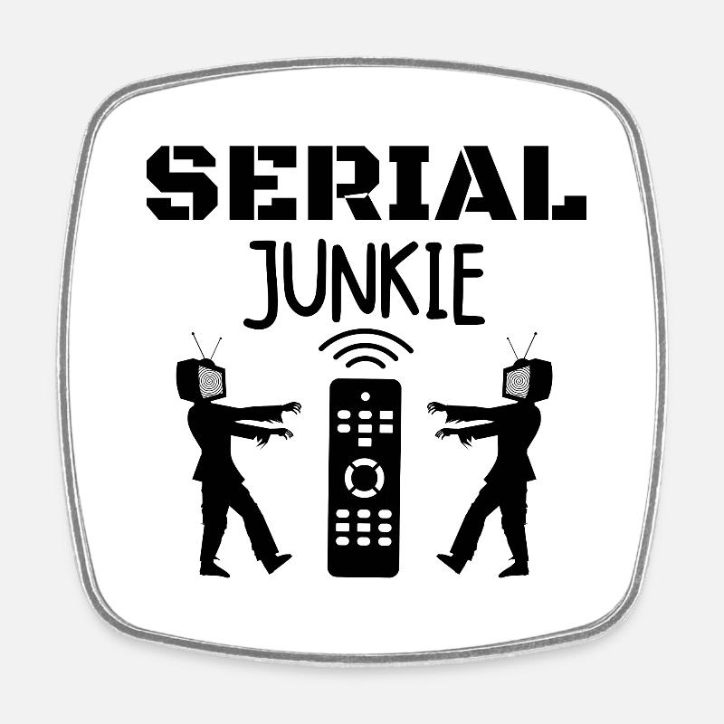 Série Junkie - Magnet carré - blanc