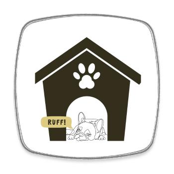 Ruff Day Dog Design - Magnet carré - blanc - Devant