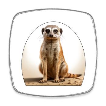Monkeys are cute and social mammals - Square fridge magnet - white - Front