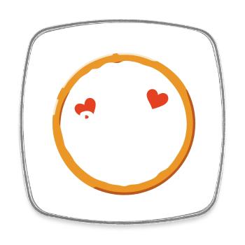 Love is a Pizza with Extra Cheese - Square fridge magnet - white - Front