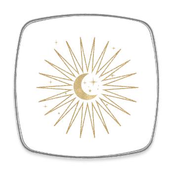 Star, Moon, Sun - Square fridge magnet - white - Front