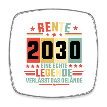 rente 2030 eine echte legende verlässt das gelände - Viereckiger Kühlschrankmagnet - Weiß - Vorne