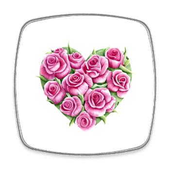 Valentine's Day Wedding Mother's Day Love Engagement - Square fridge magnet - white - Front