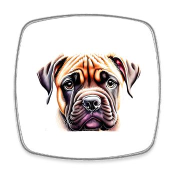 Mastiff Dog Bulldog Dogs Propriétaire de chien - Magnet carré - blanc - Devant