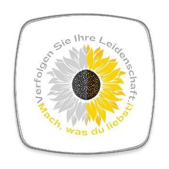 mach was du liebst - Viereckiger Kühlschrankmagnet - Weiß - Vorne
