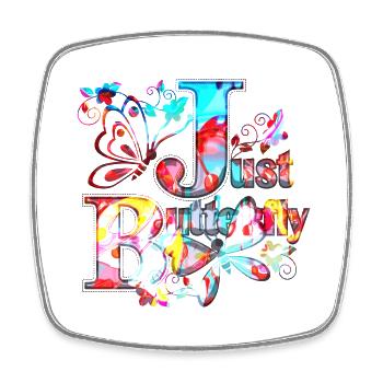 Colorful Butterfly Flowers Colorful Insect Dream Dream - Square fridge magnet - white - Front