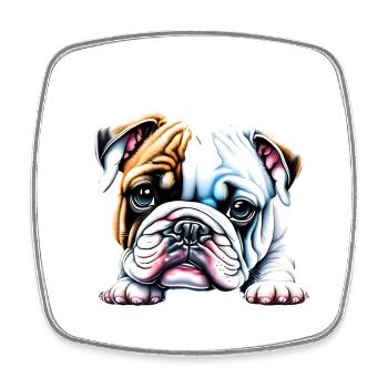 Dogs English Bulldog Dog Mastiff Dog Owner - Square fridge magnet - white - Front