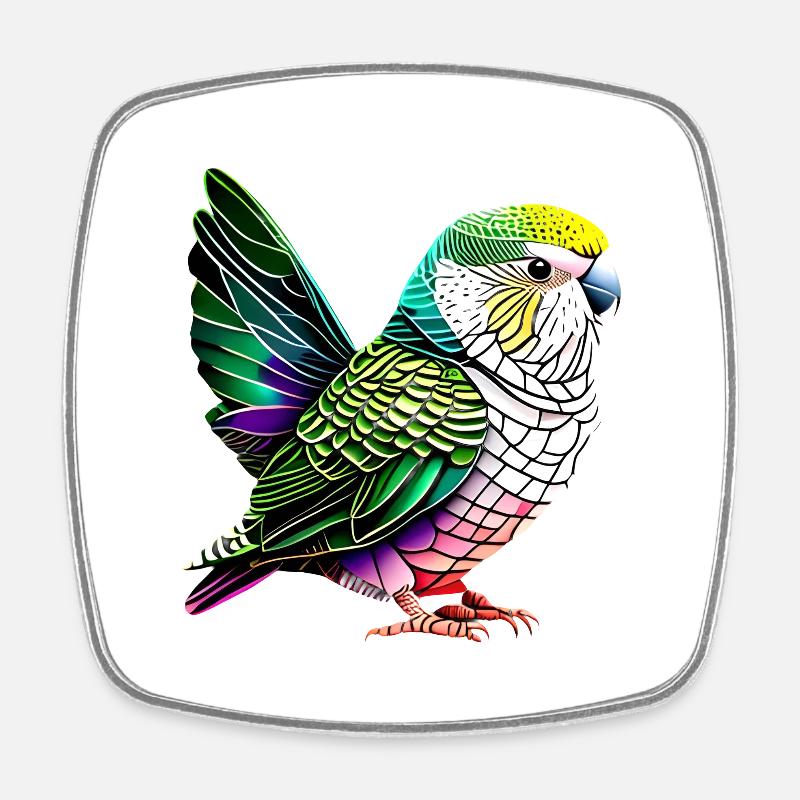 Perruche Bird Propriétaire d’oiseau Calopsitte - Magnet carré - blanc