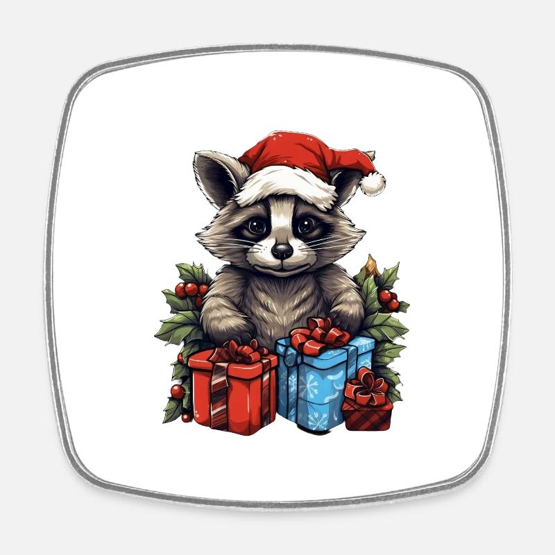 Christmas 95 Small - Square fridge magnet - white