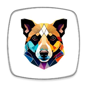 Berger Allemand Propriétaire Chien Chien Propriétaire Chien - Magnet carré - blanc - Devant