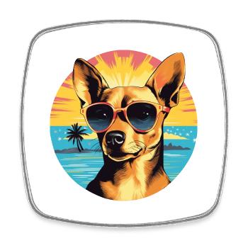 Chihuahua - Magnet carré - blanc - Devant