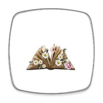 i Closed My Book To Be here Reading Bookworm Gift - Magnet carré - blanc - Devant