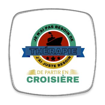 Croisière - Magnet carré - blanc - Devant