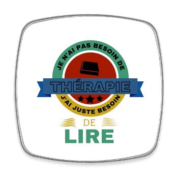 LIRE livre - Magnet carré - blanc - Devant