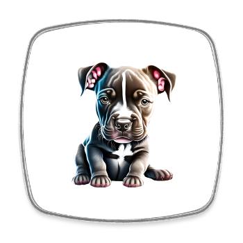 Staffordshire Bullterrier Hundebesitzer Hund Hunde - Viereckiger Kühlschrankmagnet - Weiß - Vorne