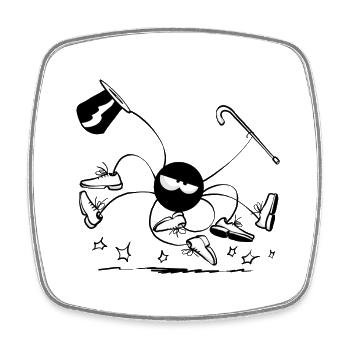 Beth die Spinne - Stepptanz (Version 2) - Viereckiger Kühlschrankmagnet - Weiß - Vorne