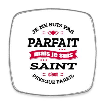 SAINT PARFAIT - PRENOM SAINT - Magnet carré - blanc - Devant