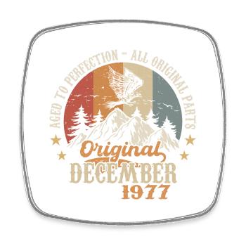 Décembre 1977 Jubilé 1977 Légendes Décembre - Magnet carré - blanc - Devant