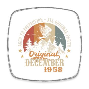 Décembre 1958 Jubilé 1958 Légendes Décembre - Magnet carré - blanc - Devant